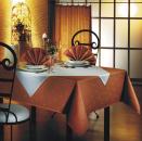 Gzze Tischdecke gut gebraucht rund 130 cm Baumwolle Tischwsche gut gebraucht Hotelwsche Gastrowsche Gastronomie
