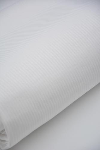 gut gebrauchte Bettwäsche Wermuth Bettbezug 135x200 cm weiß 2mm Streifensatin second Hand Hotelwäsche Baumwolle