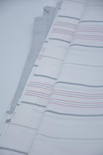 Gute gebrauchte Hotelwsche Dibella Kissenbezug 80x80 cm Malm Kissenhlle rot grau gestreift Bicolor Streifen Baumwolle gebrauchte Bettwsche